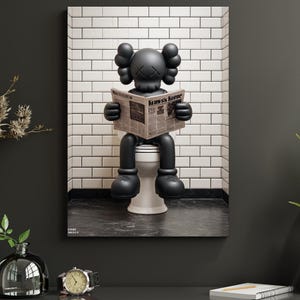 Funny Kaws Bathroom Poster: Hypebeast Toilet Art (Digital Download)