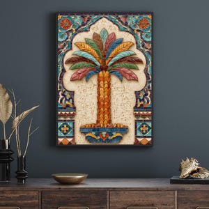 Islamic Floral Art Print: Middle Eastern Decor (Digital Download 18x24 PNGs)