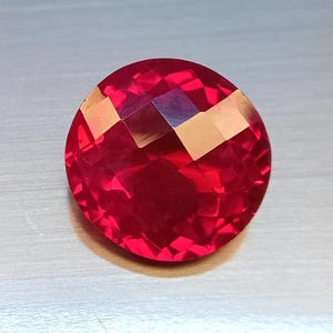 Brilliant Burma Red Ruby Checker Round Certified Cut 22-24 CT Natural Loose Gemstone Best Top Quality Gemstone For Jewllery Making JP711