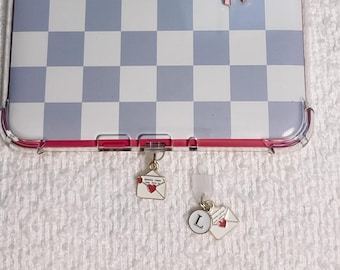 Personalized Love Note Book Charm | Initial E-reader Dust Plug (USB-C/Micro USB)