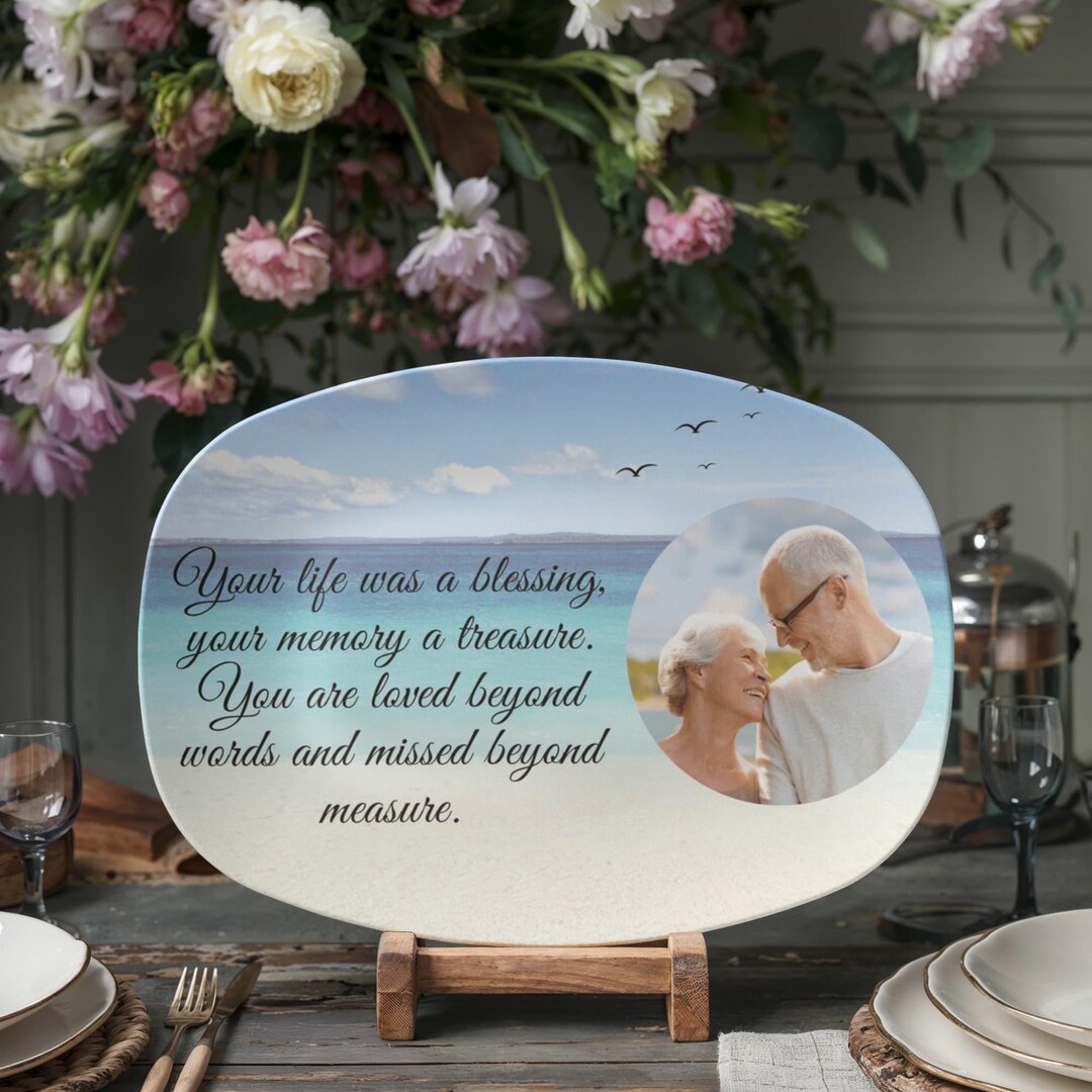 Grandparents Memorial Platter Custom Tribute Dish Remembrance Serving ...