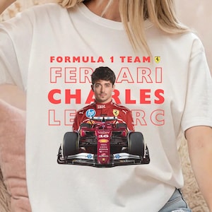 F1 Charles Leclerc Ferrari Shirt F1 Shirt, Ferrari F1 TShirt, F1 Merch, F1 Gift, Formula 1 Shirt, Leclerc Fan Ferrari Shirt, Gift for F1 Fan