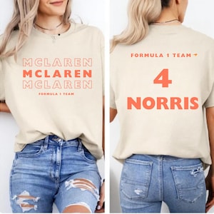 F1 Lando Norris T-Shirt, McLaren Shirt, NOR4 Graphic Tee, Formula 1 Merch & Gifts, LN4