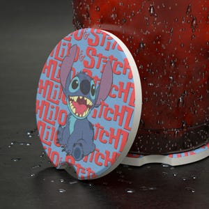 Lilo & Stitch Car Coaster, Cartoon Car Accessories, Cute Drink Coasters, Disney Car Decor, Unique Gift for Disney Fans