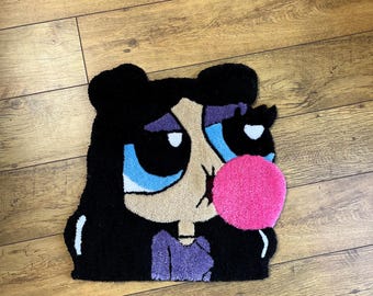 power puff girl inspired tufted rug