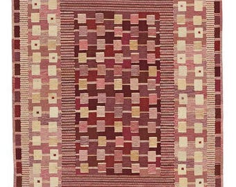 mauve shade Swedish personalized kilim rug, Handmade kilim rug, custom made kilim rugs, boho decor minimalist rugs, sustainable home decor