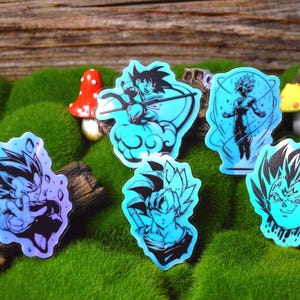 Glow in the Dark DBZ-stickers: holografische anime-stickers