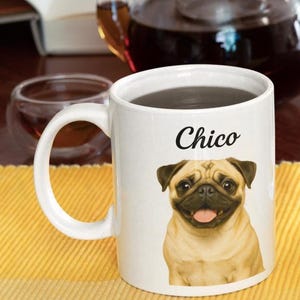 Custom Dog Photo Mug with Name – Personalized Pet Mug – Dog Mom Gift – Dog Dad Gift – Custom Dog Lover Coffee Cup