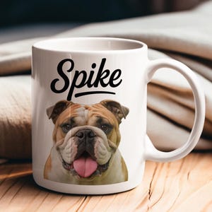 Custom Pet Photo Mug – Personalized Dog Mug with Name – Dog Mom Gift – Custom Dog Mug for Pet Lovers – Funny Dog Coffee Cup