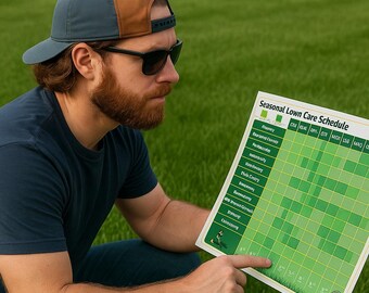 Seasonal Lawn Care Guide | Yard Care Planner for Year-Round DIY Lawn Maintenance | Printable PDF | by DadCraftGuides
