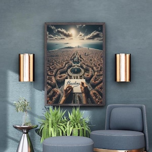 Barcelona Vogelperspektive Poster | Luftbild Stadtplan Poster | Barcelona Digitaler Download | Spanien Reise Wand Kunst | Stadtbild Dekor | Spanien Geschenk
