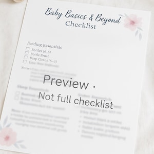 Budgetfreundliche Newborn Essential Checkliste | Druckbare Baby-Registratur Must-Haves | Neue Eltern Digitaler Download | Baby Prep Guide PDF