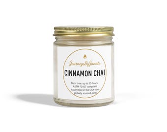 Zimt Chai Duftkerze: Gemütliche Aromatherapie, umweltfreundliches Kokosnuss-Aprikosen-Wachs