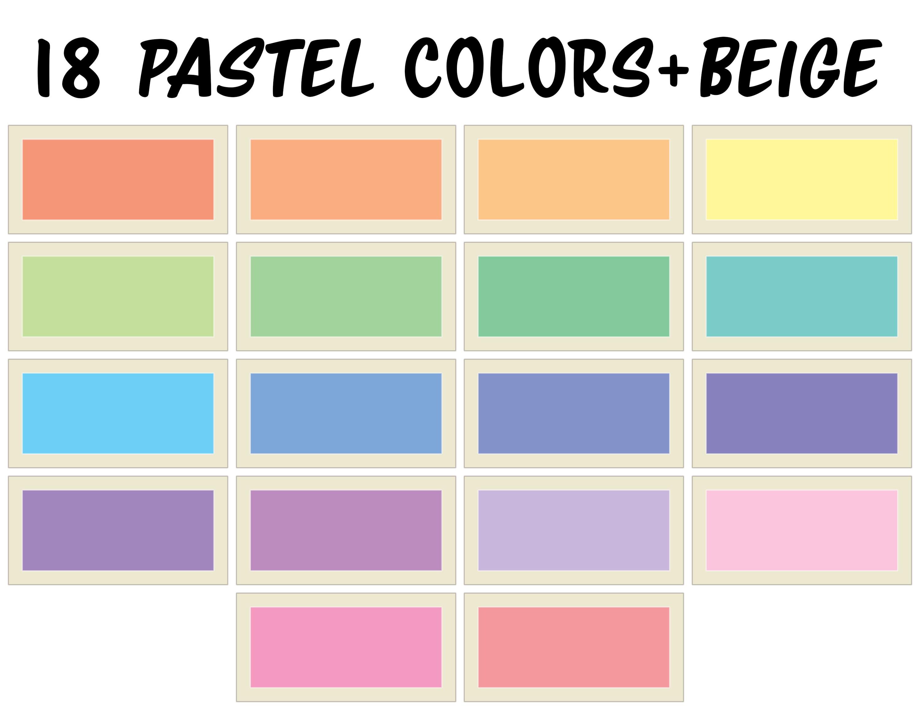 Pastel and Beige Stripes Digital Paper Pack (50% Scale) – 18 Seamless ...