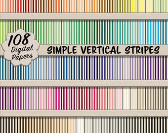 Beige and Multicolor Stripes Digital Paper Mega Bundle (Medium) – 108 Seamless Patterns, Backgrounds for Scrapbooking, Stationery & Crafts