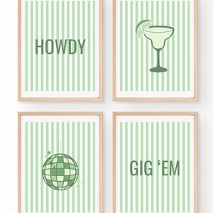 Texas A&M Green Wall Art Digital Print (4 Pack)