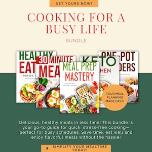Schnelle Mahlzeiten & Keto Rezepte Bundle: Anleitungen zur Meal Prep (PDF Download)