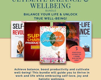 Balance & Wellbeing Digital Bundle/ Self Care, Stress Relief, Holistic Health, Mindfulness and Wellness Printable Material
