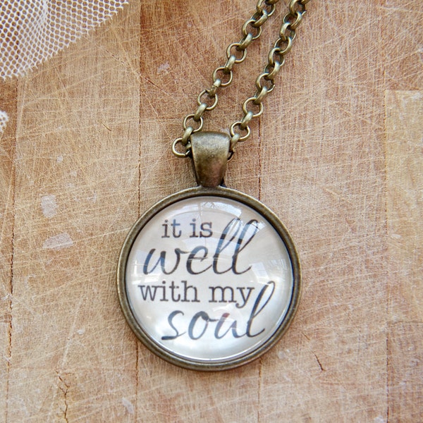 It Is Well With My Soul - Long Pendant Necklace