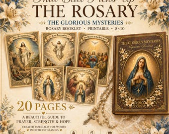 Glorious Mysteries Rosary Meditation Booklet for Women in Difficult Seasons | Catholic Devotional Printable | Marian Prayer Download