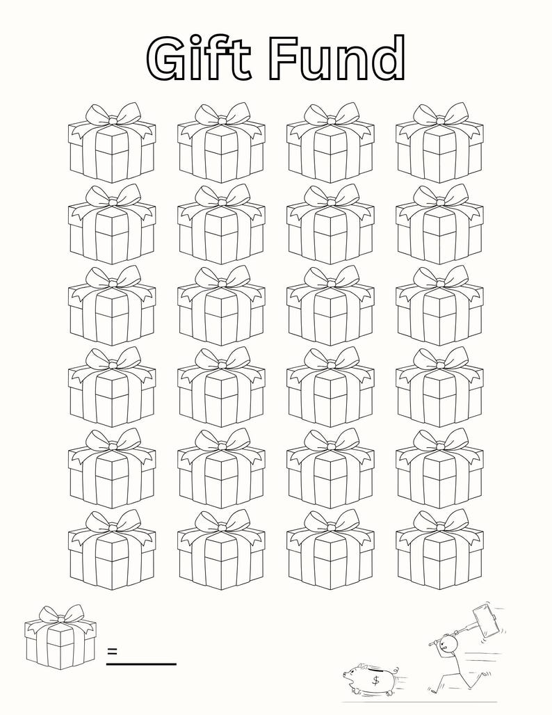 Savings Color In Printable Savings Challenge Coloring Pages: Budget Tracker (PDF ...