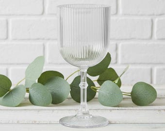 10 Pack Clear Plastic Wine Glasses: 125ml/175ml Disposable Partyware - Etsy