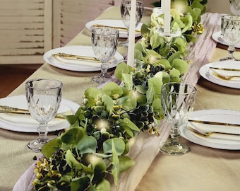 6ft-20 LED Eucalyptus Boxwood Garland Vine String Light-Battery Operated