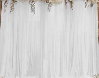 5ft x 14ft-Sheer Wedding Arch Drape | Arch Decorations-Drapes Backdrop-Ceiling Drapes