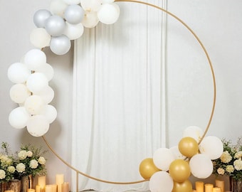 7ft Gold Metal Wedding Arch: Floral & Balloon Frame