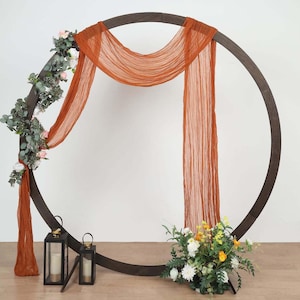 20ft Gauze Cheesecloth Fabric for Wedding Arch, Boho Arbor Drapes, Window Scarf Valance & Curtain Panel