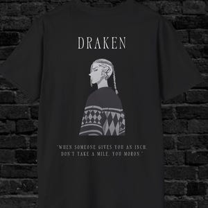 Tokyo Revengers Graphic Tee With Draken Design, tokyo revengers merch, draken tokyo revengers, draken tshirt, anime tshirts, anime gifts