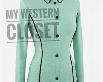 Lycra Show shirt: Stretch Rail Jacket, Preciosa Crystals