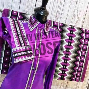 Pink Western Show Shirt Showmanship Shirt for women show shirt for women horse riding with matching Pad