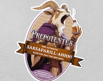 Prepotente's Sarsaparilla Dungeon Crawler Carl Vinyl Sticker