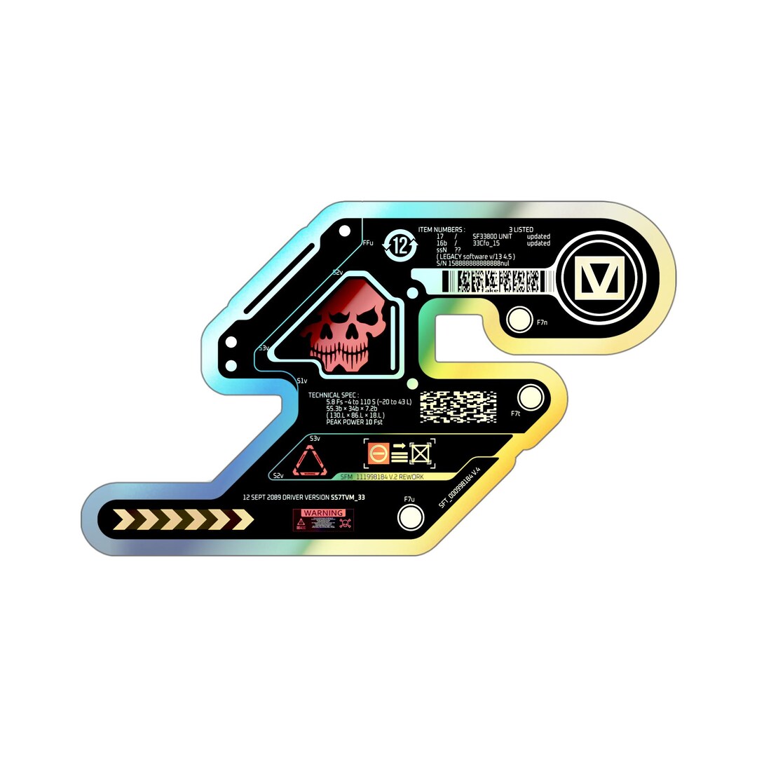 Militech Sticker Cyberpunk Militech V2 Holographic Sticker - Etsy