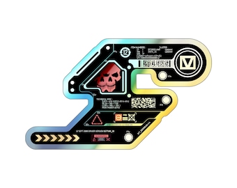 Pegatina holográfica CyberPunk Militech v2