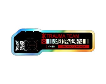 Sticker holographique CyberPunk Trauma Team