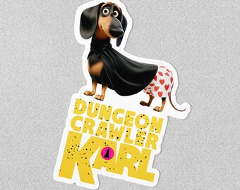 Dachshund Karl Dungeon Crawler Carl Vinyl Sticker