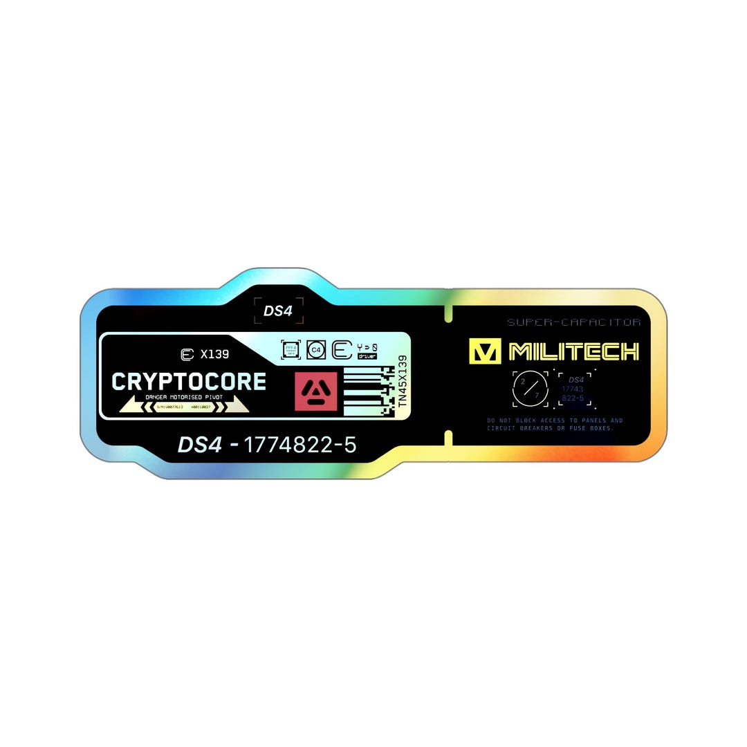Militech Sticker Cyberpunk Militech Holographic Sticker - Etsy