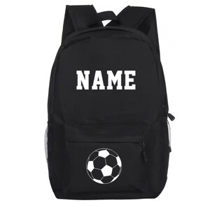 Sac d'école personnalisé pour garçons Football personnalisé avec nom imprimé Sac à dos étudiant Sacs pour ordinateur portable adolescent Football