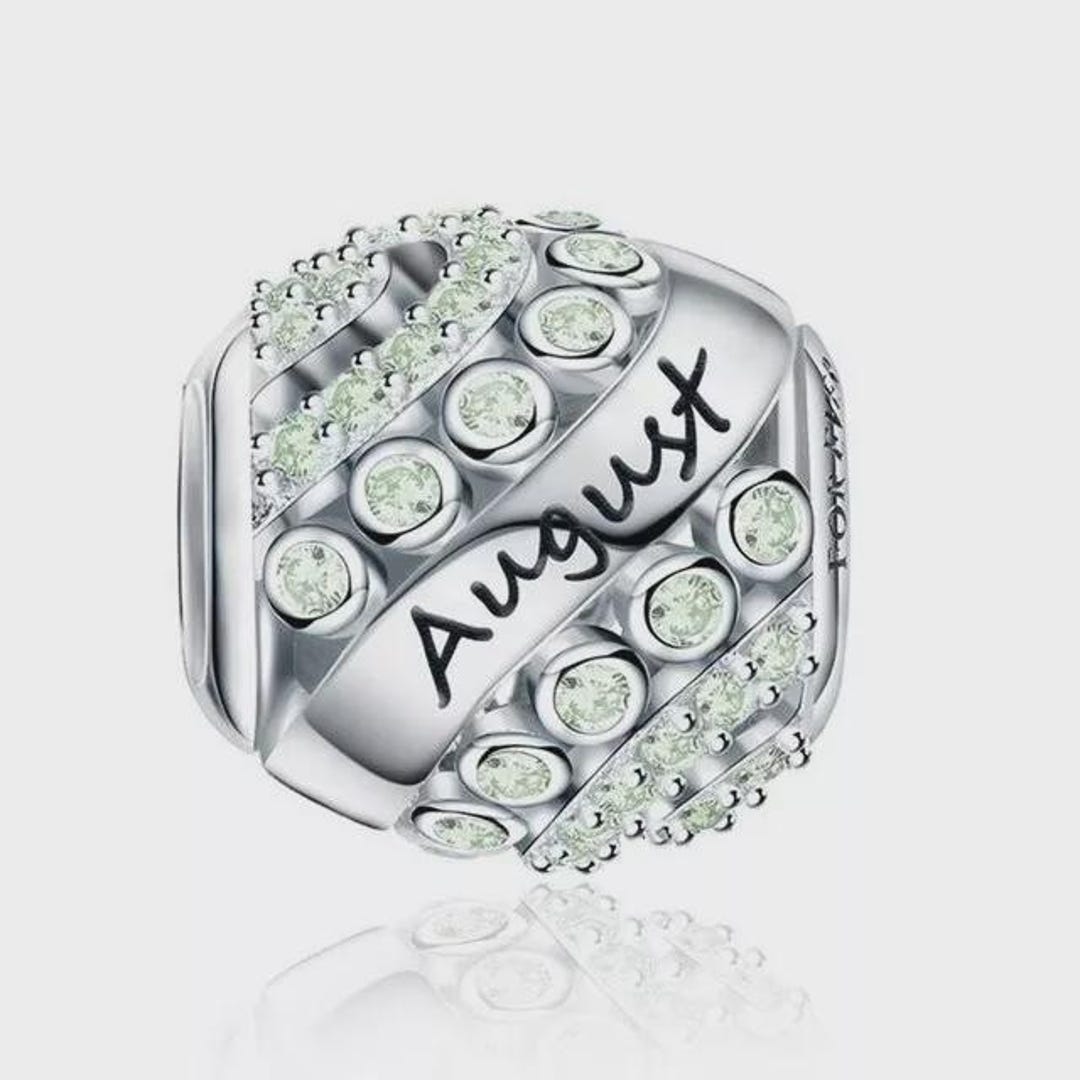 August Birthstone Dangle Charm, Beautiful Pandora European Style Charm ...