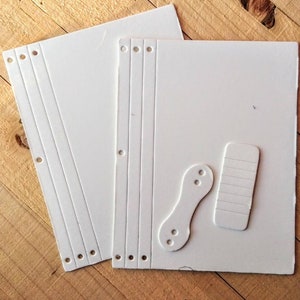 Kit of White Mat Board Die Cuts to Make Sizzix Pocket Notebook *Die Cuts Only*