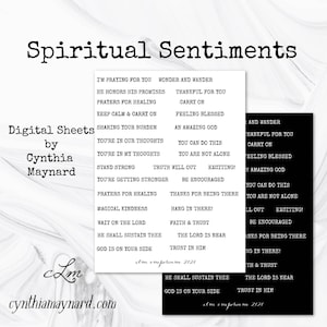 DIGITAL sofort druckbare Download spirituelle Sentiment Clip Art JPEG Chit Chat für Journals & Papier Handwerk Planer
