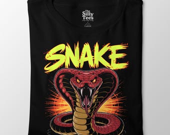 Retro Cobra Snake Graphic T-Shirt: Street Style Animal Tee
