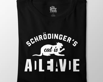 T-shirt chat de Schrödinger : t-shirt drôle avec humour sur la physique quantique