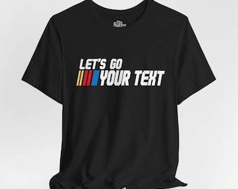 Camiseta personalizada para aficionados a las carreras, inspirada en NASCAR.