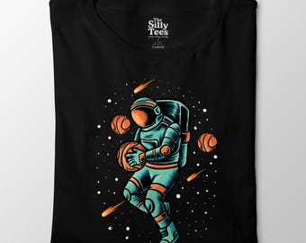 Astronaut Basketball Galaxie T-Shirt: Weltraum Liebhaber Geschenk