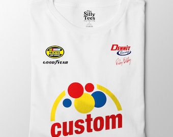 T-shirt sponsor de course personnalisé : T-shirt NASCAR inspiré de Ricky Bobby