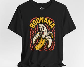 Funny Boonana Ghost T-Shirt, Retro Halloween Pun Tee