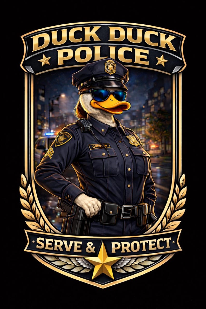 Duck Duck Police Sticker Set | Mounted Patrol, Thin Blue Line, Cop ...